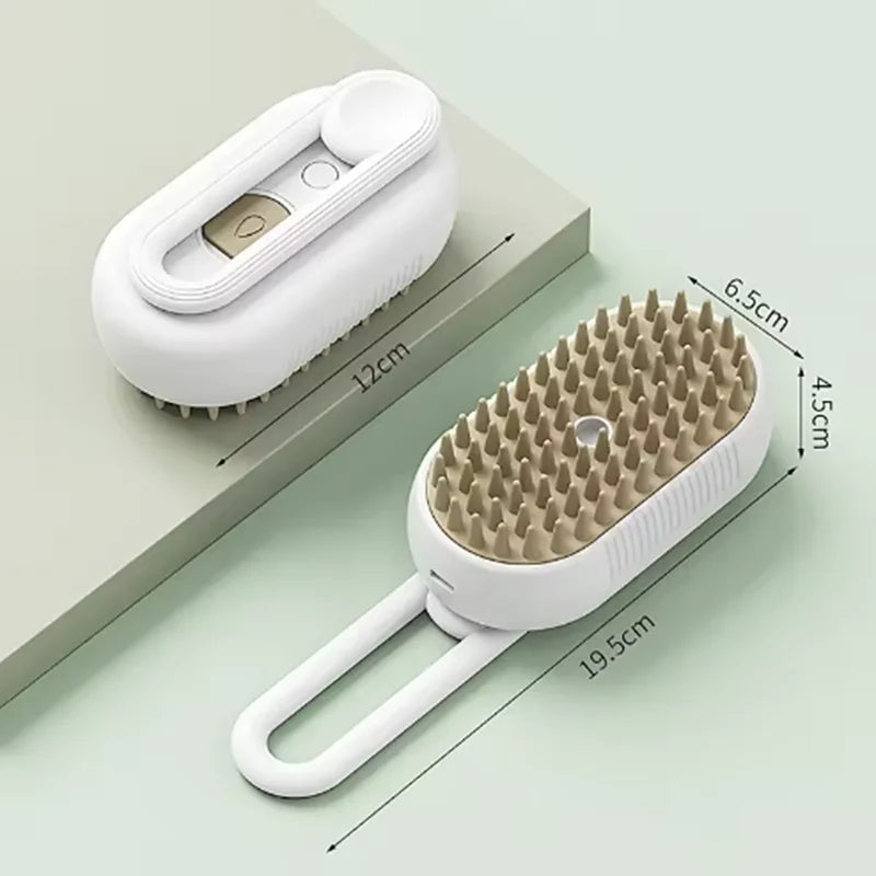Cat Pet Beauty Produc Spray Massage Brush One Button Steam Spray Folding Rotatable Floating Hair Bath Hair Removal Brush Comb