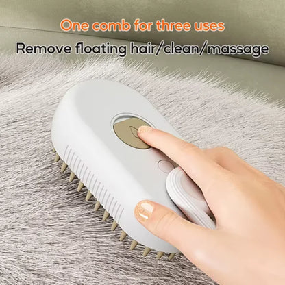 Cat Pet Beauty Produc Spray Massage Brush One Button Steam Spray Folding Rotatable Floating Hair Bath Hair Removal Brush Comb